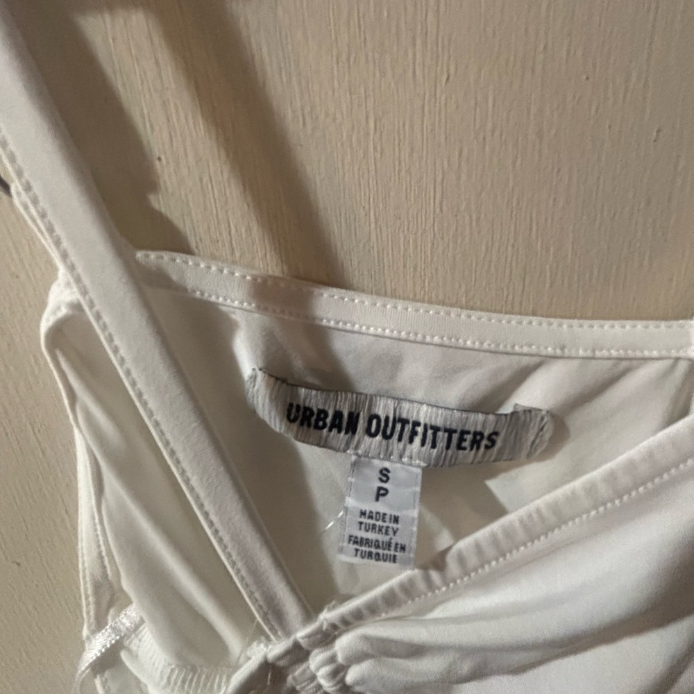 White Ruched Tank Top - Picture 2 of 2
